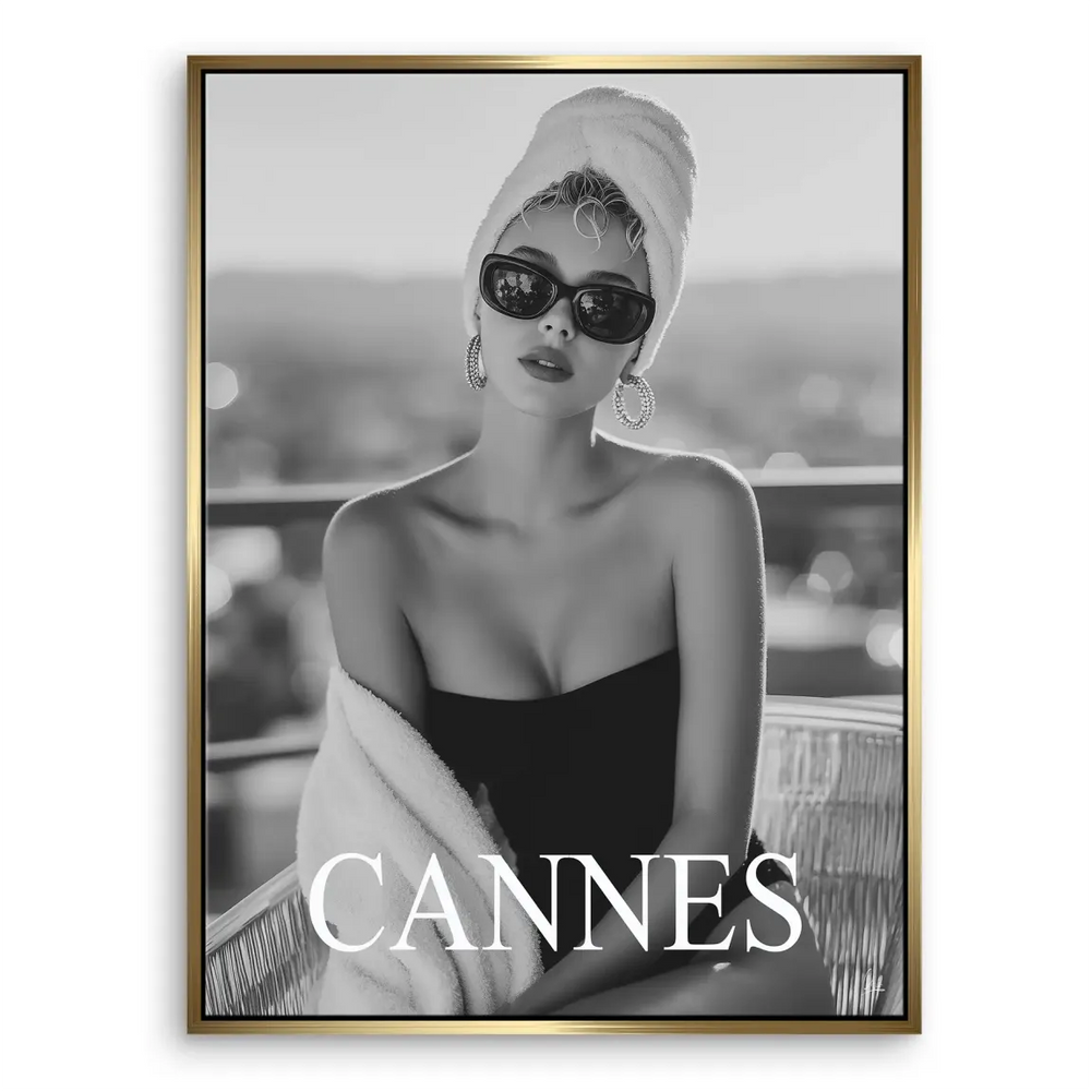 Stylish black and white portrait evocative of luxury travel.