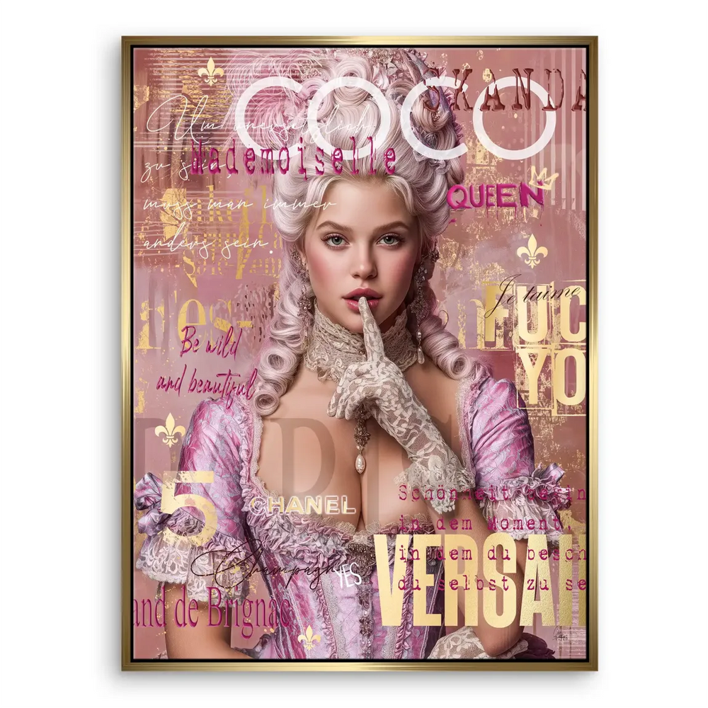 Marie Antoinette Pop Art Canvas - Glam Wall Art - Image 5