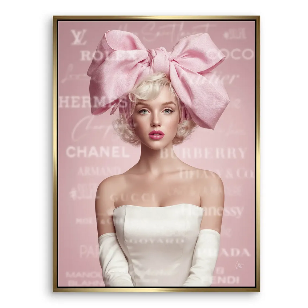 Glam decor suitable for bedroom, dressing room, or living space with bold fashion-forward colors.