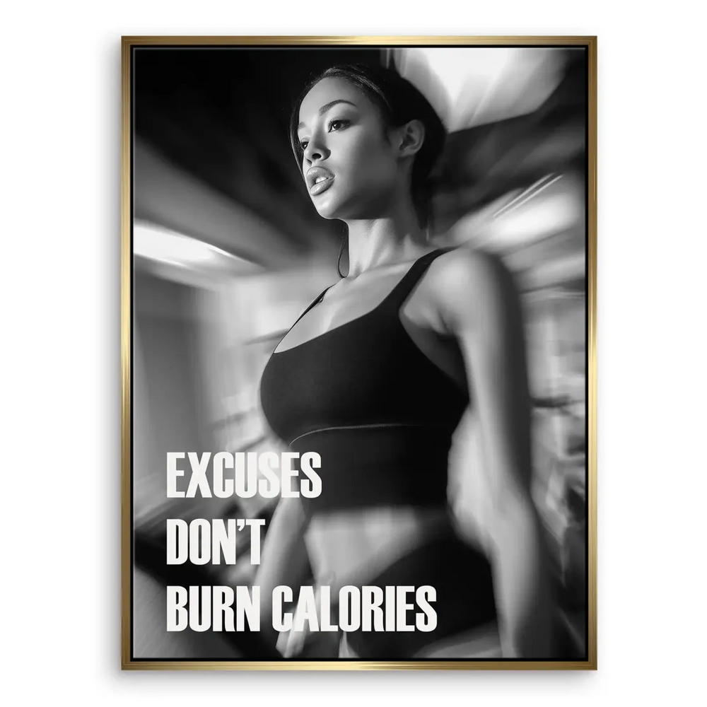 Burn Calories Fitness Canvas Wall Art - Motivational Gym Decor - Image 5