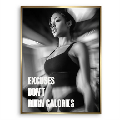 Burn Calories Fitness Canvas Wall Art - Motivational Gym Decor - Image 5