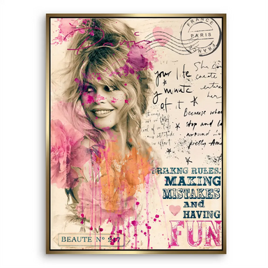 Brigitte Bardot Paris Canvas Art - Pop Graffiti Portrait - Image 5
