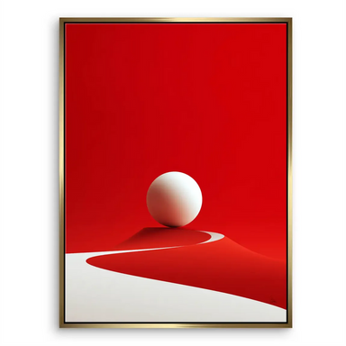 Modern abstract art in red and white tones