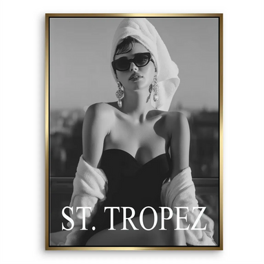 Portrait-oriented canvas wall art with a luxury travel mood for living rooms or bedrooms