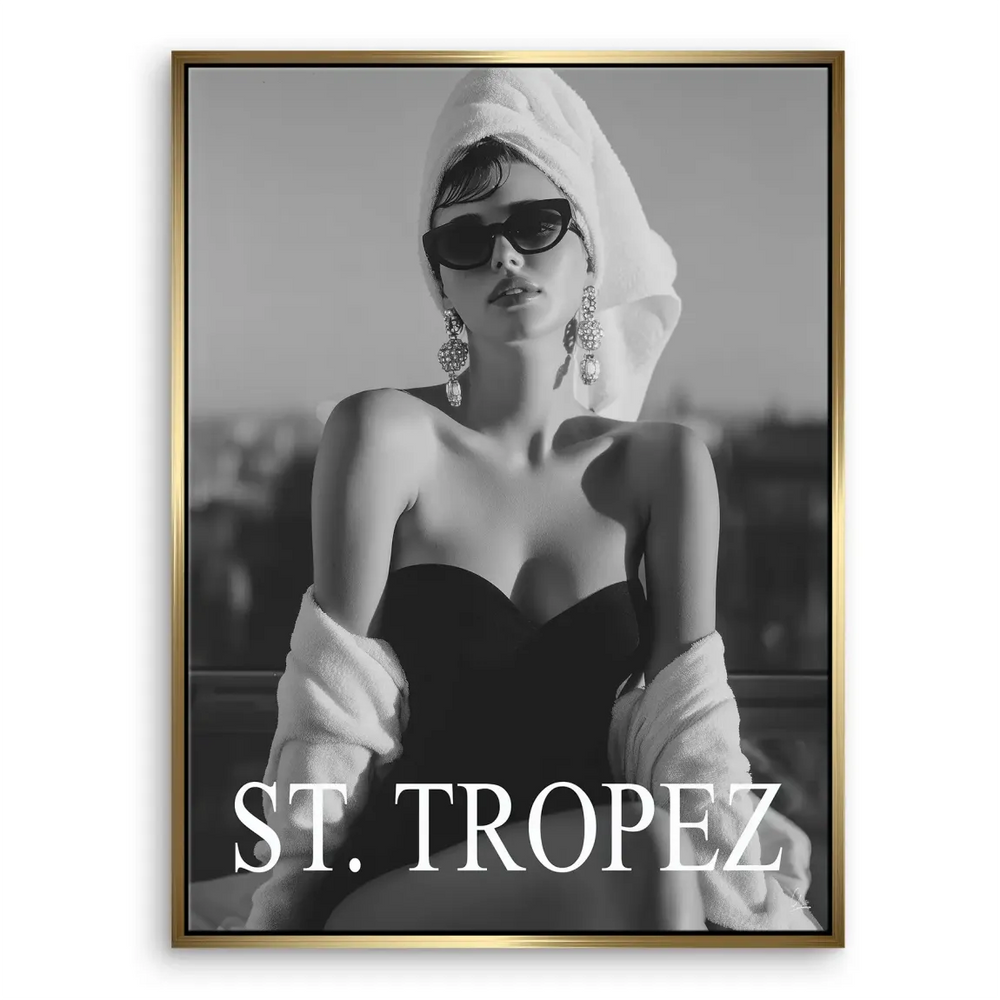 Portrait-oriented canvas wall art with a luxury travel mood for living rooms or bedrooms
