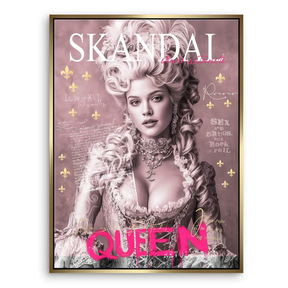 Marie Antoinette Queen Pop Art Canvas Wall Art - Image 7
