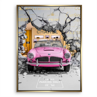 Portrait-format canvas wall art featuring rebellious chic and contemporary glam