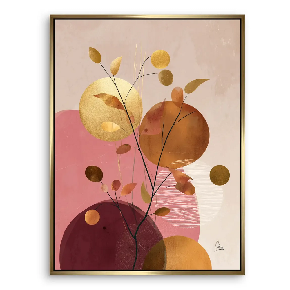 Minimalist canvas wall art with a serene earthy palette suitable for living rooms.