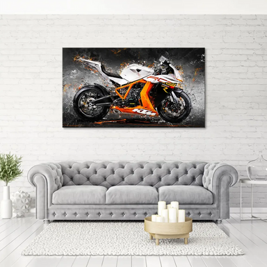 Grunge-style brushwork and energetic splatters highlight the speed-focused composition.