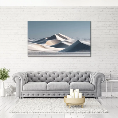 Minimalist desert landscape with calm, expansive forms