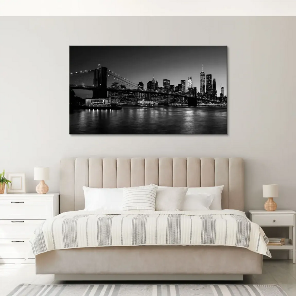 Monochrome New York City wall art suitable for modern decor