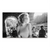 Marilyn Monroe Italy canvas wall art in landscape orientation; black-and-white portrait with archway street scene.