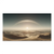 Endless Light Canvas Picture: sci-fi desert landscape with a glowing horizon and alien moon-like planet in a teal sky on canvas wall art