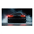 Audi R8 Dark Side canvas print from a low rear view showing a black sports car with red taillights