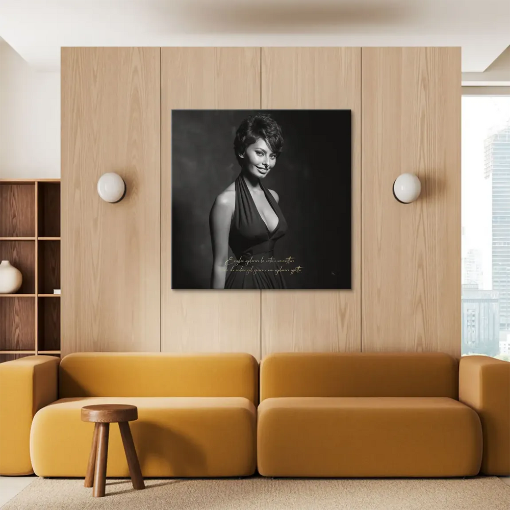 Vintage Hollywood glamour wall art featuring Sophia Loren