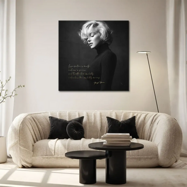 Iconic woman wall art: Marilyn Monroe diva portrait on canvas, ideal for fashion-inspired decor.