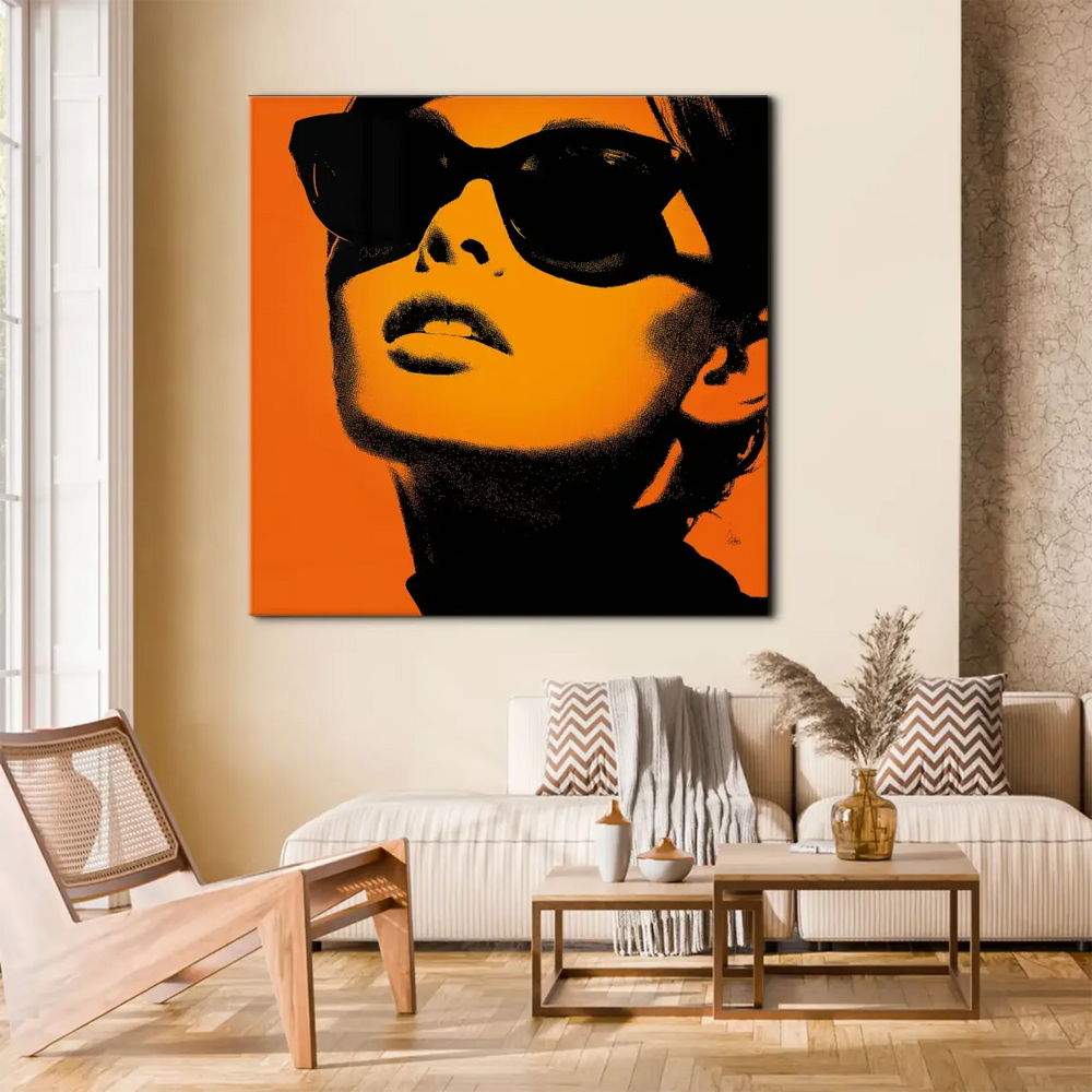 Vintage-inspired portrait wall art suitable for modern living rooms or offices