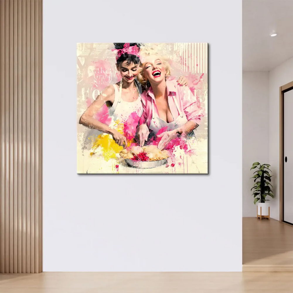 Energetic Pop Art portrait featuring two iconic celebrities