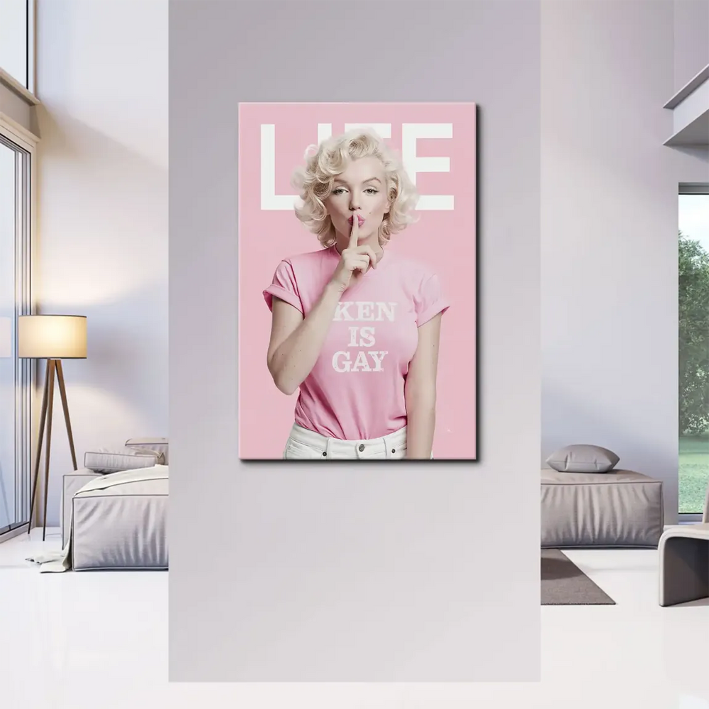 Marilyn Monroe Pop Art Canvas - Ken Is Gay Statement Art - Image 4