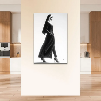 Fashion wall art with religious iconography in a modern minimalist style