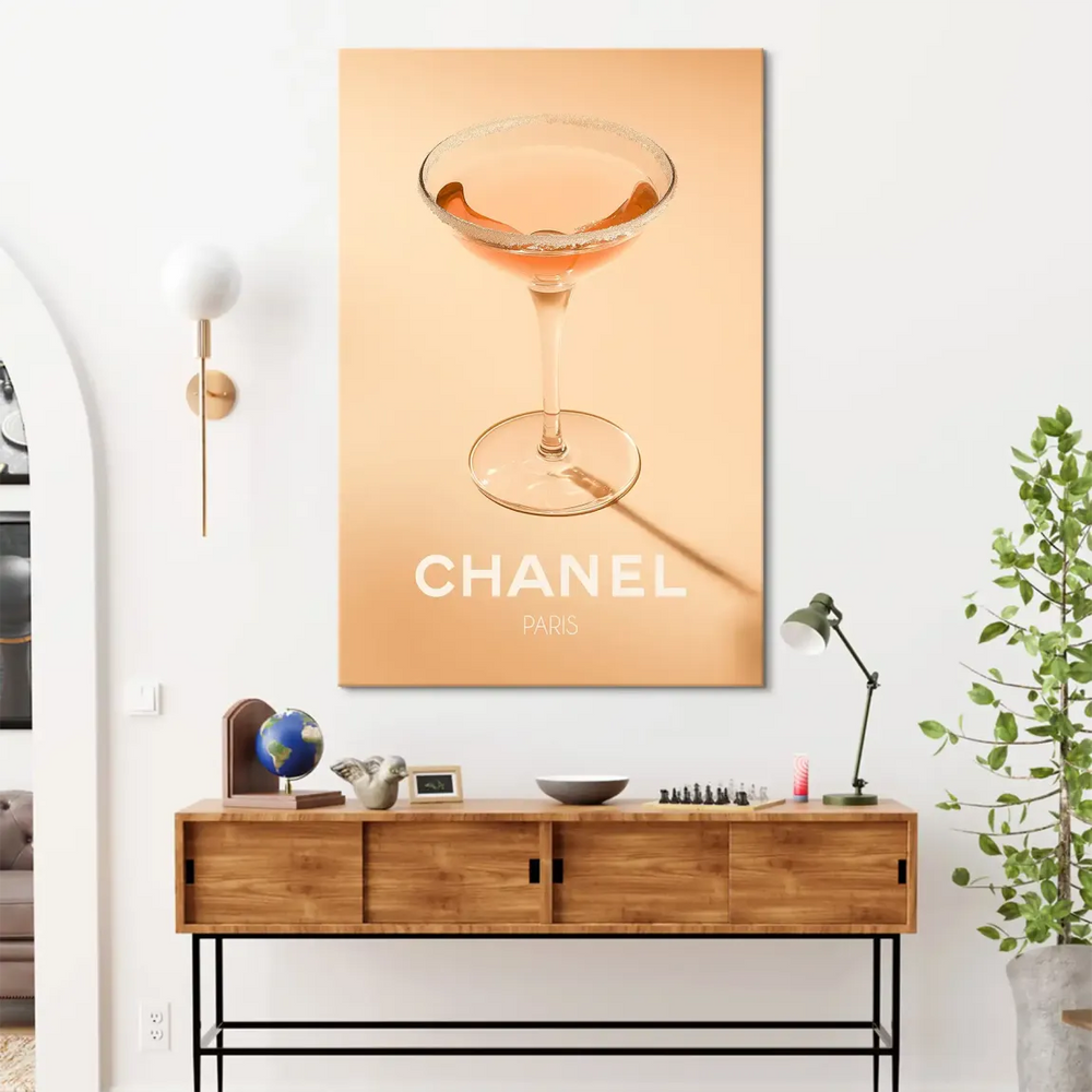 Luxurious wall art ideal for living rooms or dressing areas, blending fashion elegance with contemporary design.