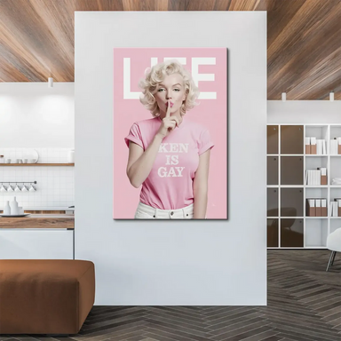 Marilyn Monroe Pop Art Canvas - Ken Is Gay Statement Art - Image 2