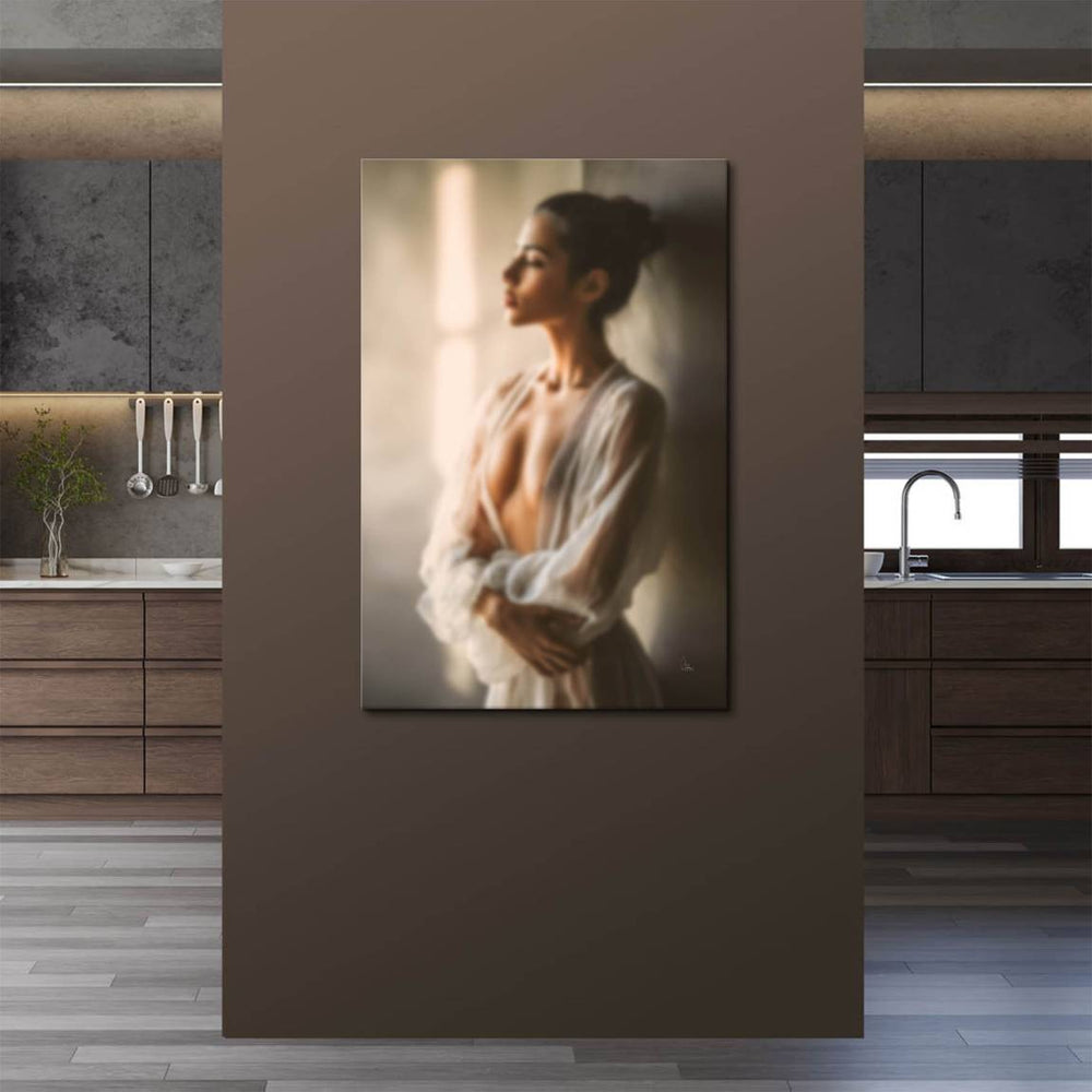 Warm beige and cream tones wall art for bedroom or living room