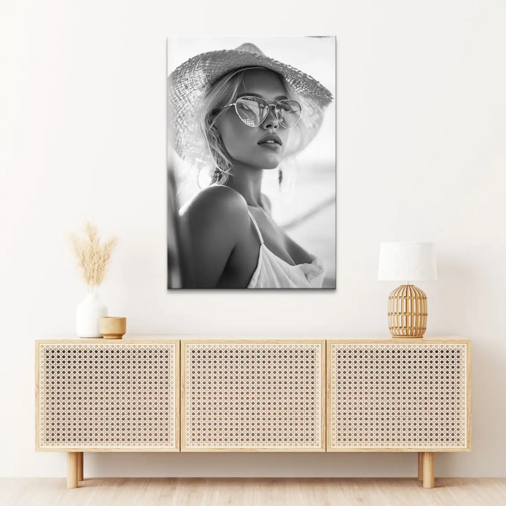 Monochrome fashion wall art suitable for boho or minimalist interiors