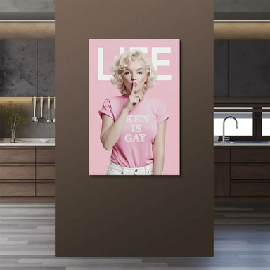 Marilyn Monroe Pop Art Canvas - Ken Is Gay Statement Art - Image 3