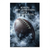 Portrait-oriented canvas wall art showing a brown football in white smoke with a bold motivational quote.