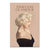 Portrait of a blonde woman in an off-the-shoulder black velvet dress with a pearl necklace against a peach background, 'Timeless Glamour' text.