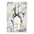 Portrait orientation canvas print featuring a white Moet champagne bottle on a Vogue-inspired magazine page background with gold and black splatters.