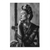 Black-and-white Frida Kahlo-inspired portrait of a woman with braided hair and flower crown on canvas