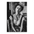 Black and white Frida Kahlo canvas portrait with flowers in braided hair
