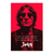 John Lennon pop art canvas with red and black tones