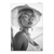 Black-and-white close-up portrait of a chic woman wearing a straw hat and heart-shaped sunglasses
