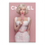 Glamorous blonde woman with vintage curls puckering lips while holding a pink Chanel-branded popsicle against a soft pink backdrop.