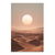 Vertical desert landscape canvas print with rolling sand dunes and a glowing sun in a peachy-beige sky.