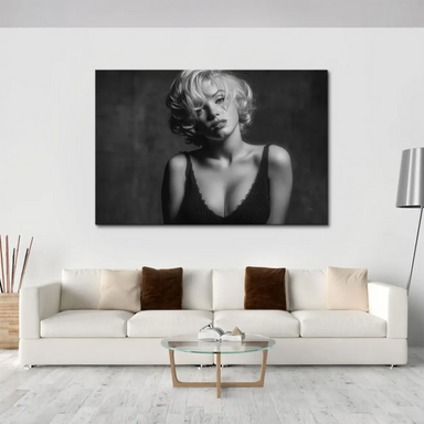 Monochrome fashion wall art featuring a timeless actress