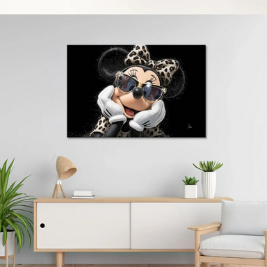 Fashion-forward Minnie Mouse canvas wall art for living rooms or bedrooms