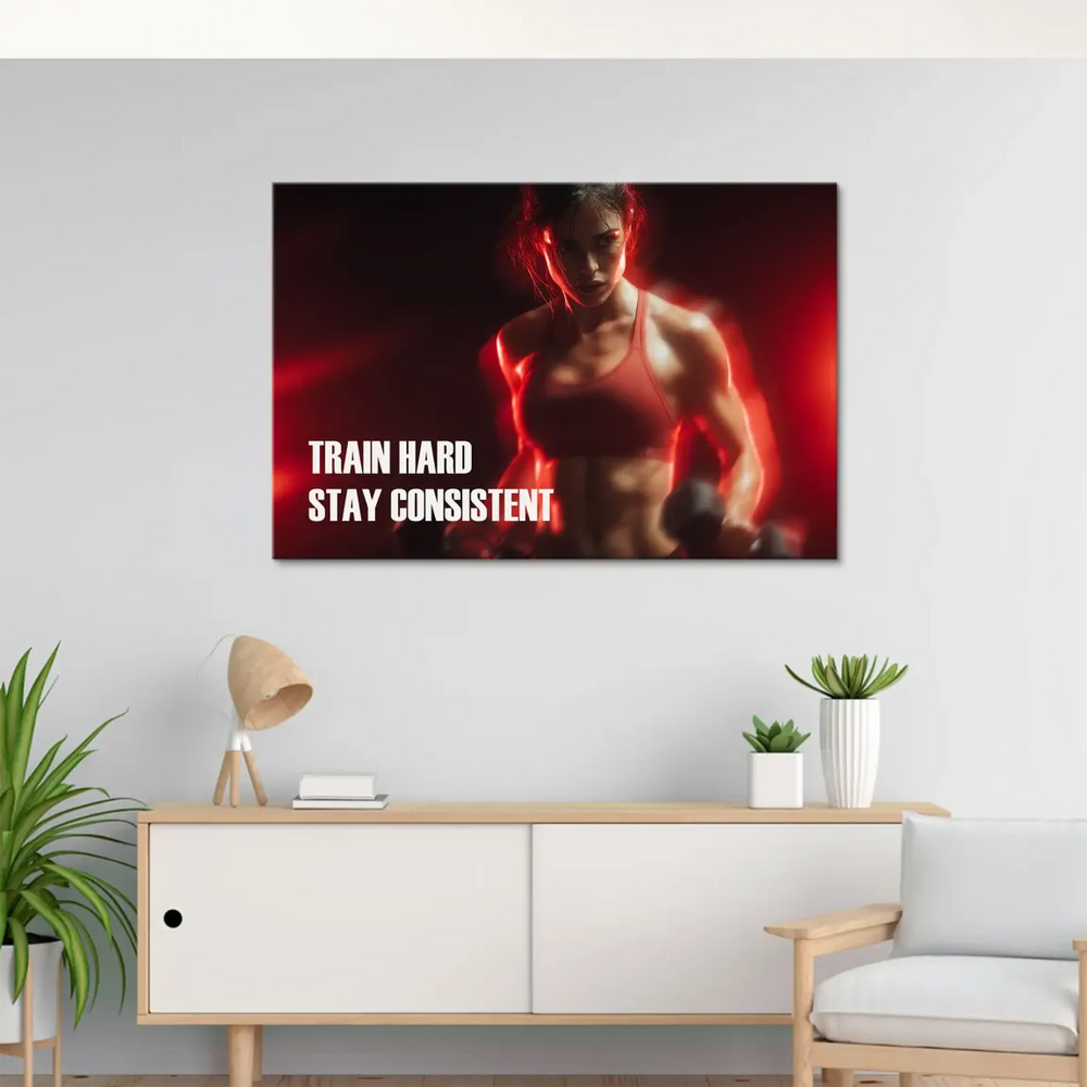 Woman Wall Art motivational poster for fitness and training spaces
