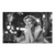 Monochrome Marilyn Monroe portrait in a noir night cafe with blurred city lights in the background.