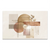Landscape orientation canvas print of Silent Balance featuring overlapping geometric shapes in beige and brown tones with a slender botanical branch