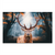Majestic stag with impressive antlers in a misty forest on a deer in the forest canvas wall art