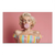 Marilyn Monroe Candy Pop canvas portrait with pink background and bubblegum bubble in bold pop art style