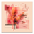 Square canvas Infinite Glow featuring an abstract composition of pink, peach, and coral color fields with black line accents on a light beige background.