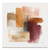 Abstract wall art on canvas with warm burnt orange, maroon and browns