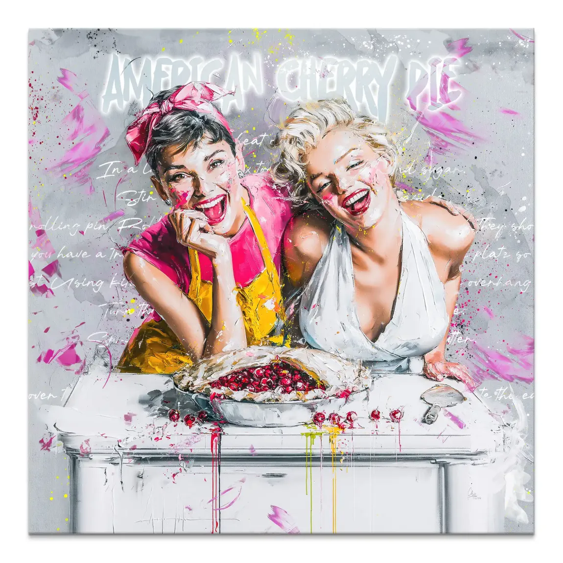 Audrey Hepburn and Marilyn Monroe pop art canvas