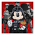 Portrait-oriented Pop Art canvas showing Mickey Mouse as Darth Vader holding fries against a bold red background.