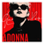 Madonna Pop Art canvas portrait with bold red, black, and flesh tones and sunglasses